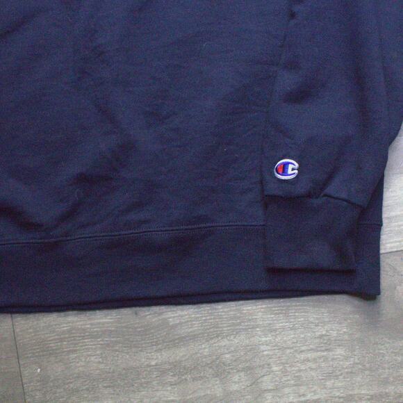 Michigan Wolverines Sweatshirt Men XL Blue Yellow Spell Out Fleece - Picture 4 of 5